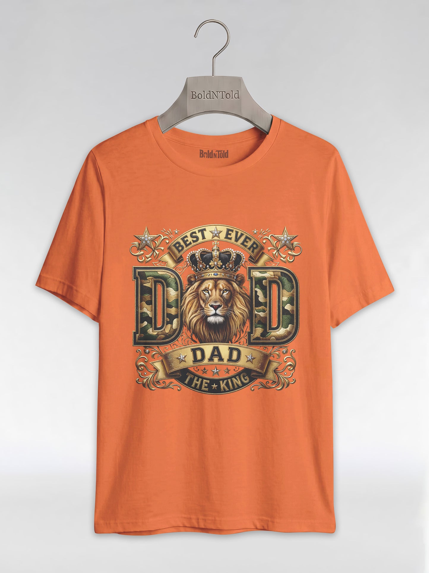 Best Ever Black Dad: Lion King Crown Graphic T-Shirt - BoldnTold