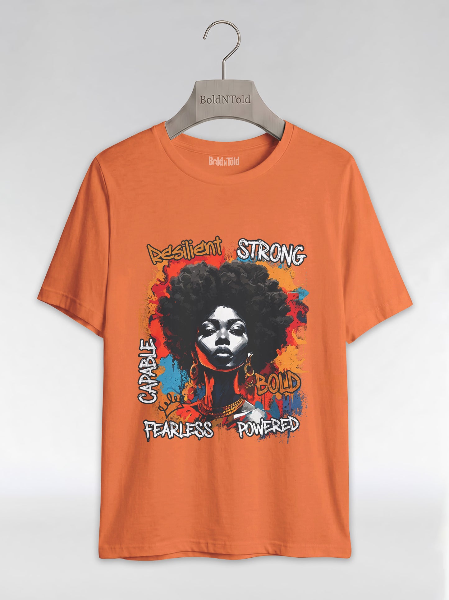 Fearless & Resilient: Urban Black Queen Graphic T-Shirt - BoldnTold