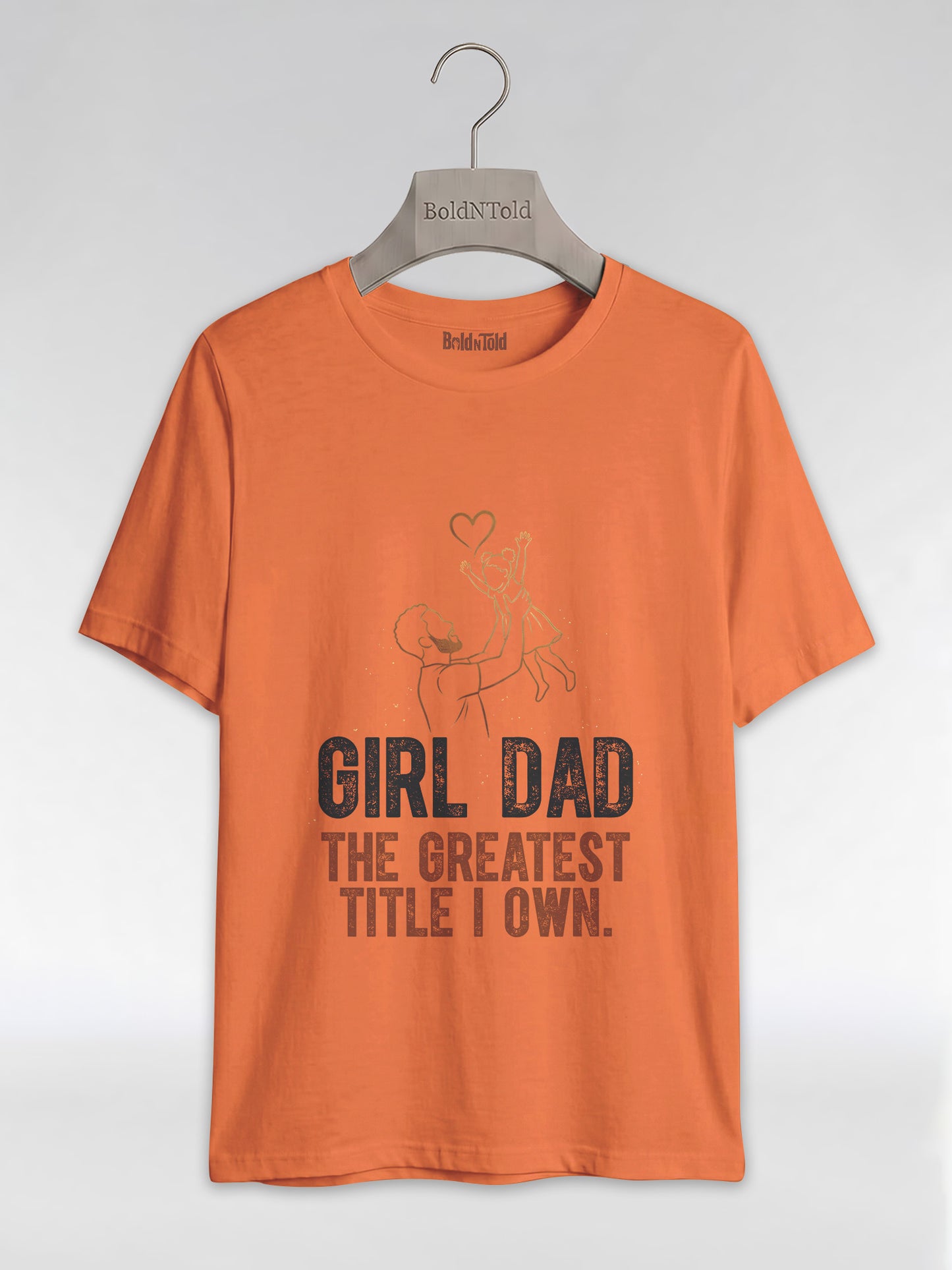 Black Dad & Daughter Bond: The Greatest Title Graphic T-Shirt - BoldnTold