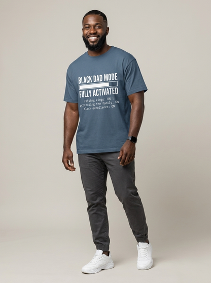Black Dad Mode: Fully Activated Graphic T-Shirt - BoldnTold