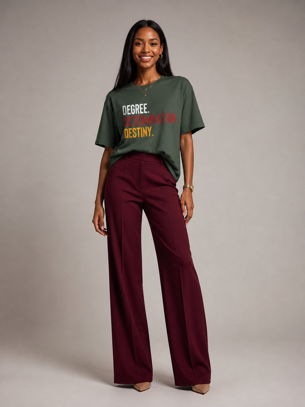 Degree Determination Destiny: Black Excellence Graduation Graphic T-Shirt - BoldnTold