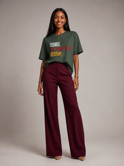 Degree Determination Destiny: Black Excellence Graduation Graphic T-Shirt - BoldnTold