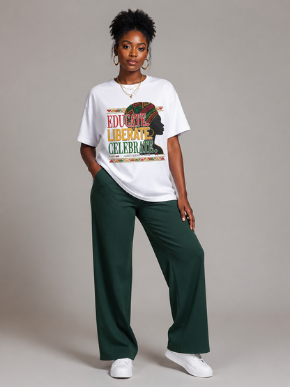 Black History: Educate Liberate Celebrate 1865 Graphic T-Shirt - BoldnTold