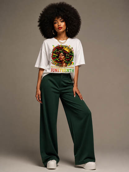 Remembering My Ancestors Juneteenth: Black Queen Graphic T-Shirt - BoldnTold