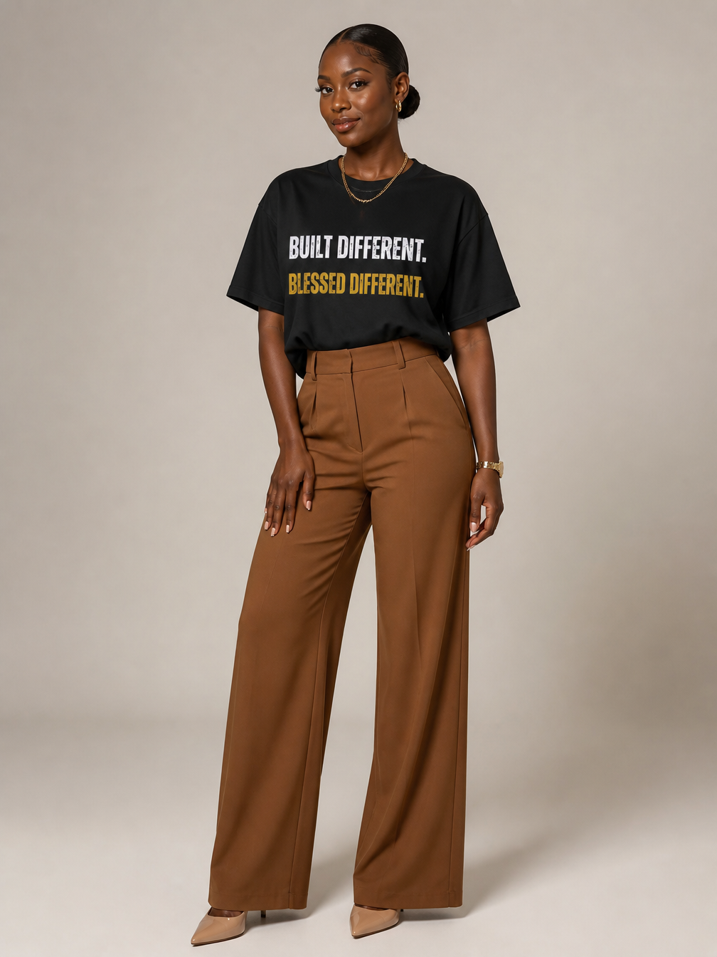 Built Different Blessed Different: Black Excellence Graphic T-Shirt - BoldnTold