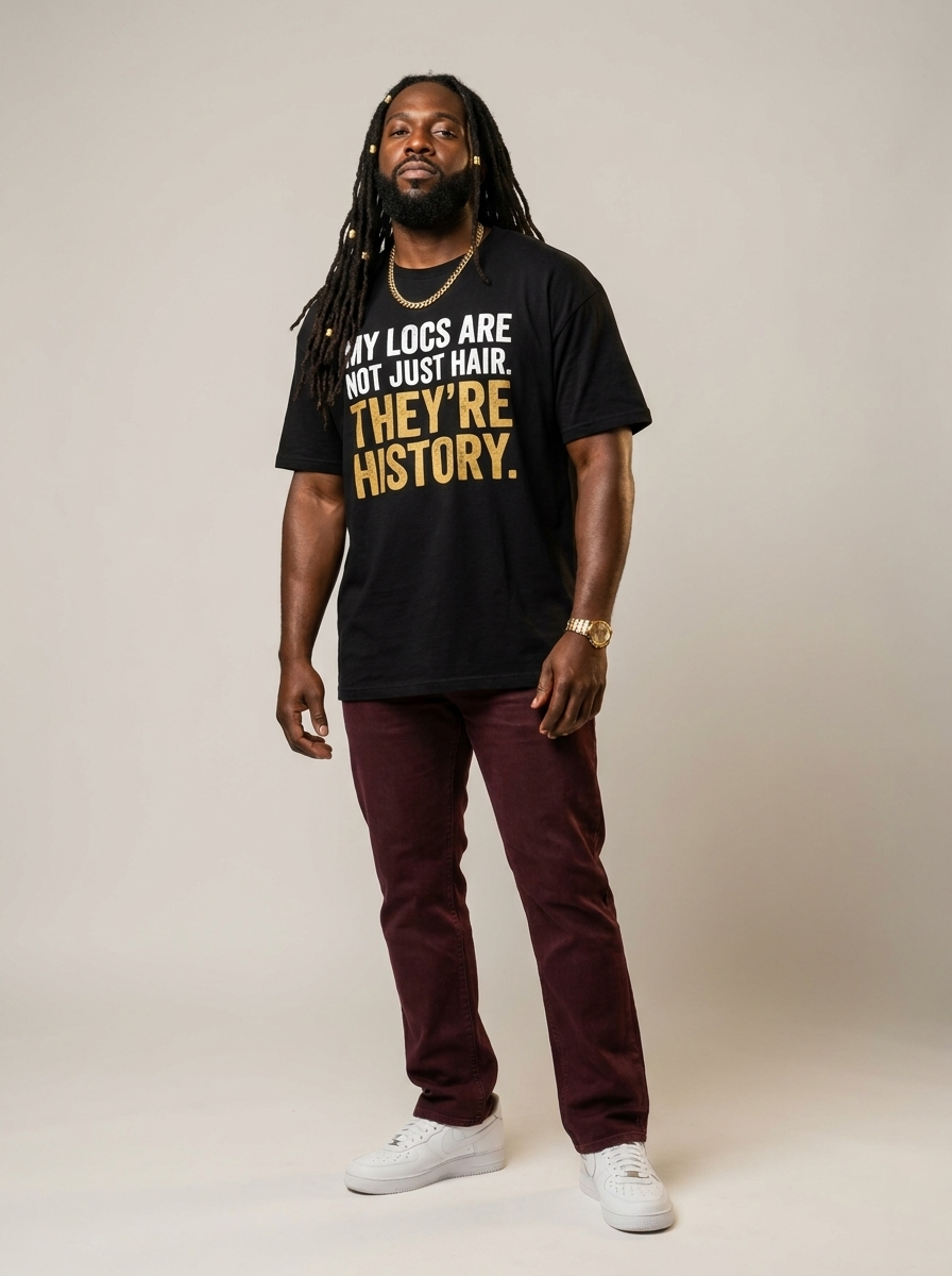 My Locs Are Not Just Hair: Black Heritage Graphic T-Shirt - BoldnTold