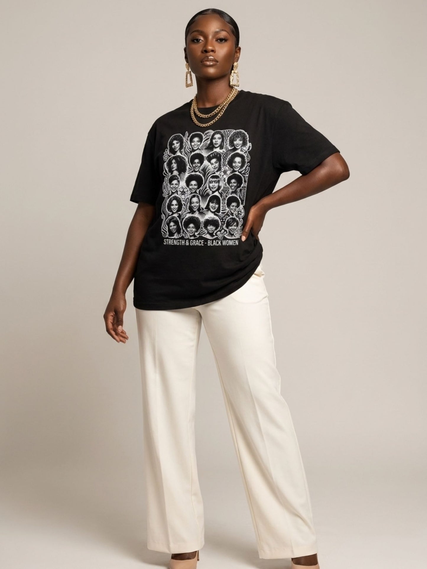 Strength & Grace: Icons of Black Women Empowerment Graphic T-Shirt - BoldnTold