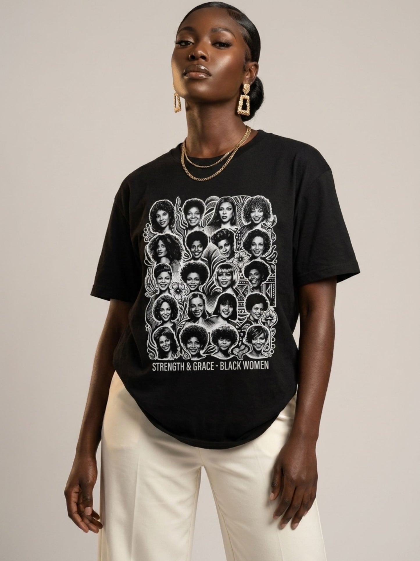 Strength & Grace: Icons of Black Women Empowerment Graphic T-Shirt - BoldnTold