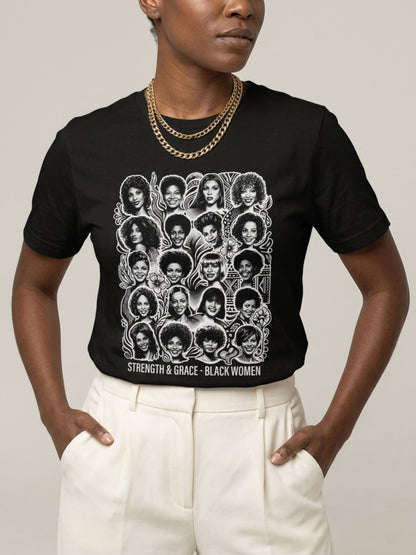 Strength & Grace: Icons of Black Women Empowerment Graphic T-Shirt - BoldnTold