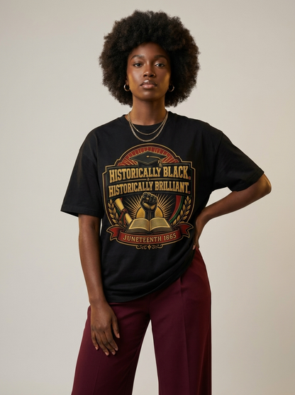 Historically Black Historically Brilliant: HBCU Graduation Graphic T-Shirt - BoldnTold