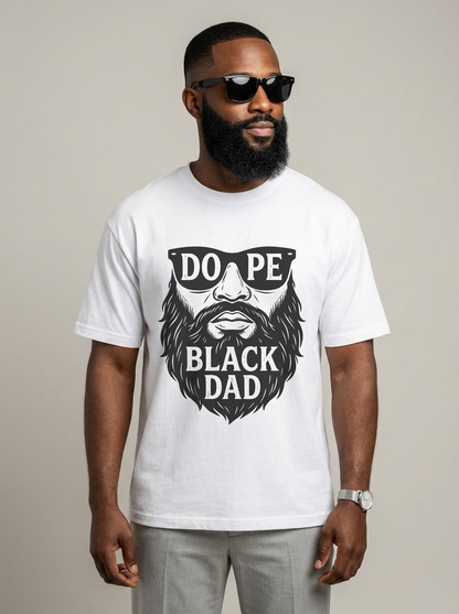 Dope Black Dad: The Bearded King Graphic T-Shirt - BoldnTold