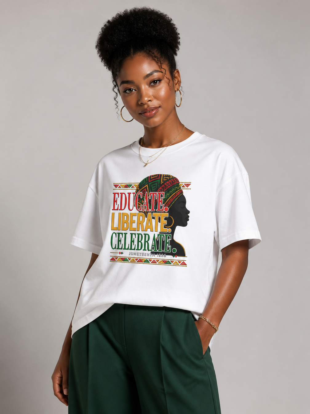 Black History: Educate Liberate Celebrate 1865 Graphic T-Shirt - BoldnTold