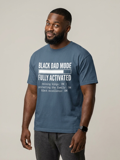 Black Dad Mode: Fully Activated Graphic T-Shirt - BoldnTold