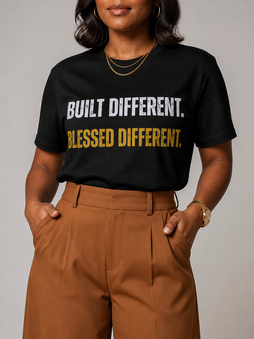 Built Different Blessed Different: Black Excellence Graphic T-Shirt - BoldnTold
