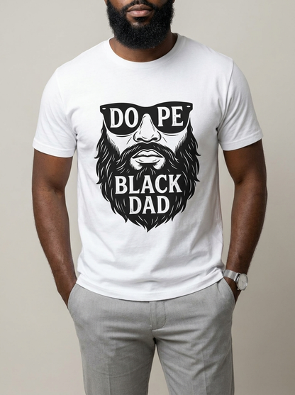 Dope Black Dad: The Bearded King Graphic T-Shirt - BoldnTold