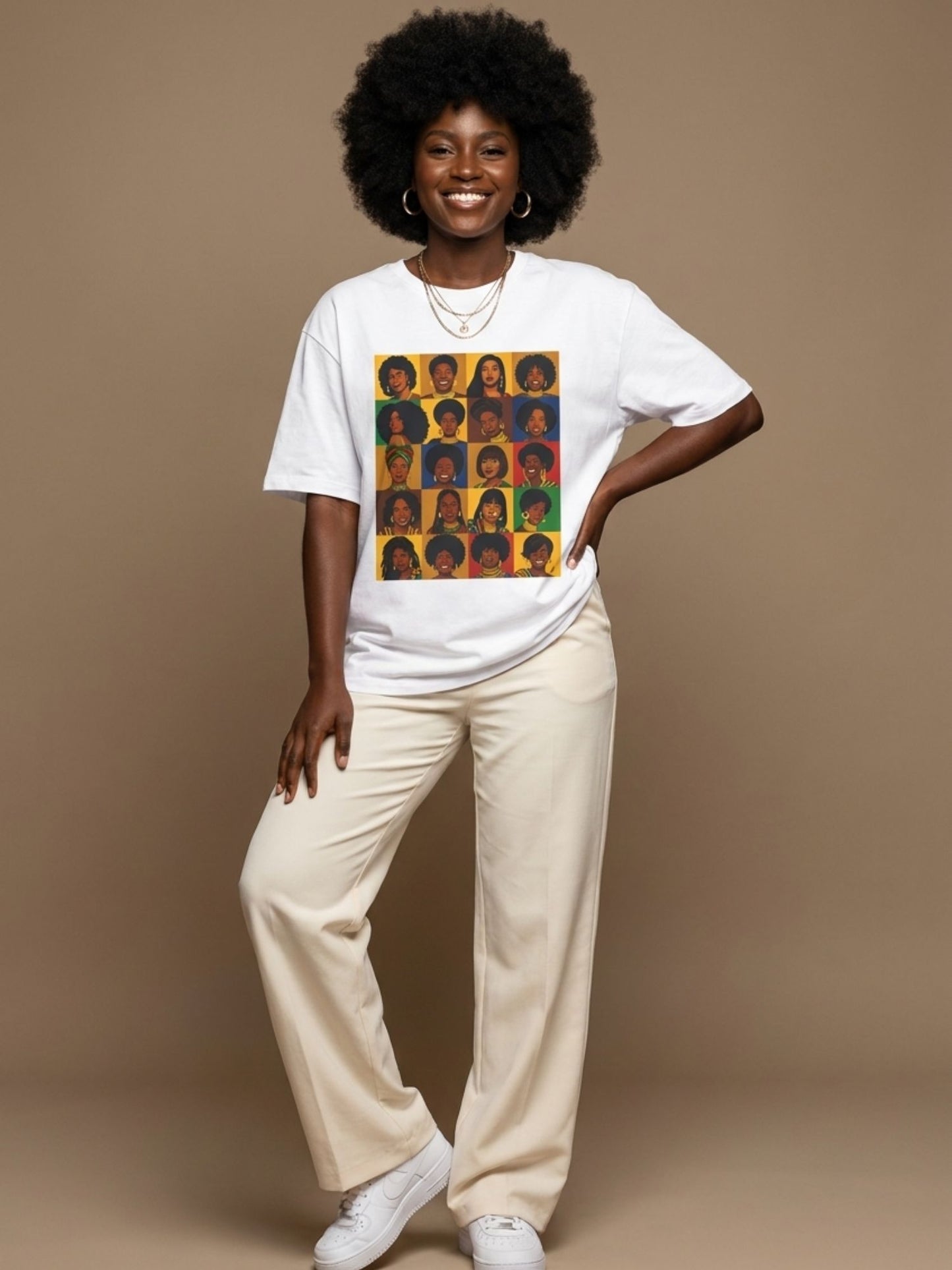 Black Queen Collage: A Tribute to Diverse Beauty Graphic T-Shirt - BoldnTold