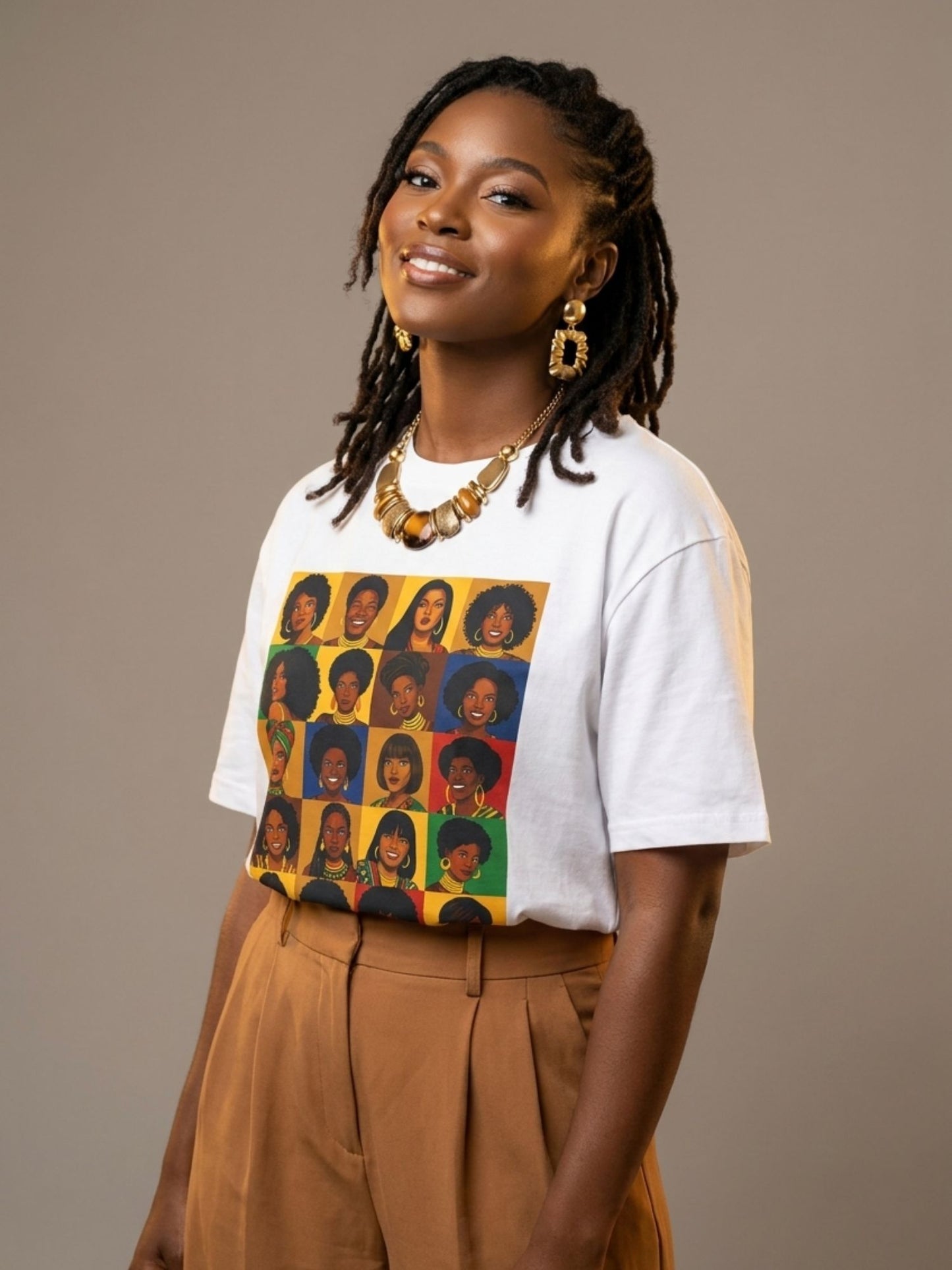 Black Queen Collage: A Tribute to Diverse Beauty Graphic T-Shirt - BoldnTold
