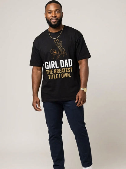 Black Dad & Daughter Bond: The Greatest Title Graphic T-Shirt - BoldnTold