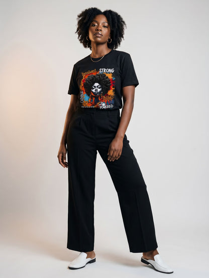 Fearless & Resilient: Urban Black Queen Graphic T-Shirt - BoldnTold