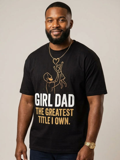 Black Dad & Daughter Bond: The Greatest Title Graphic T-Shirt - BoldnTold