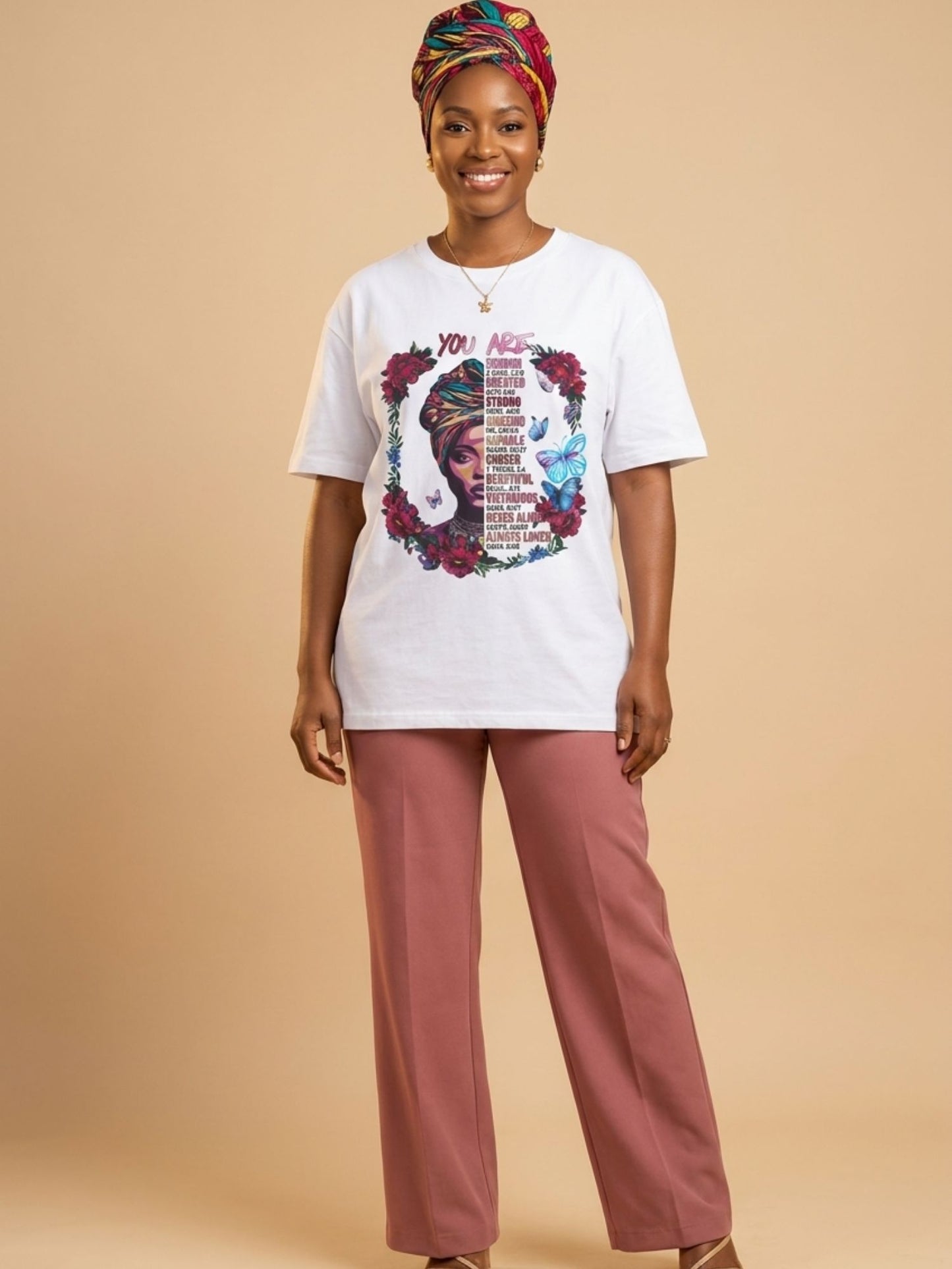 You Are Enough: Black Woman Christian Affirmations Graphic T-Shirt - BoldnTold
