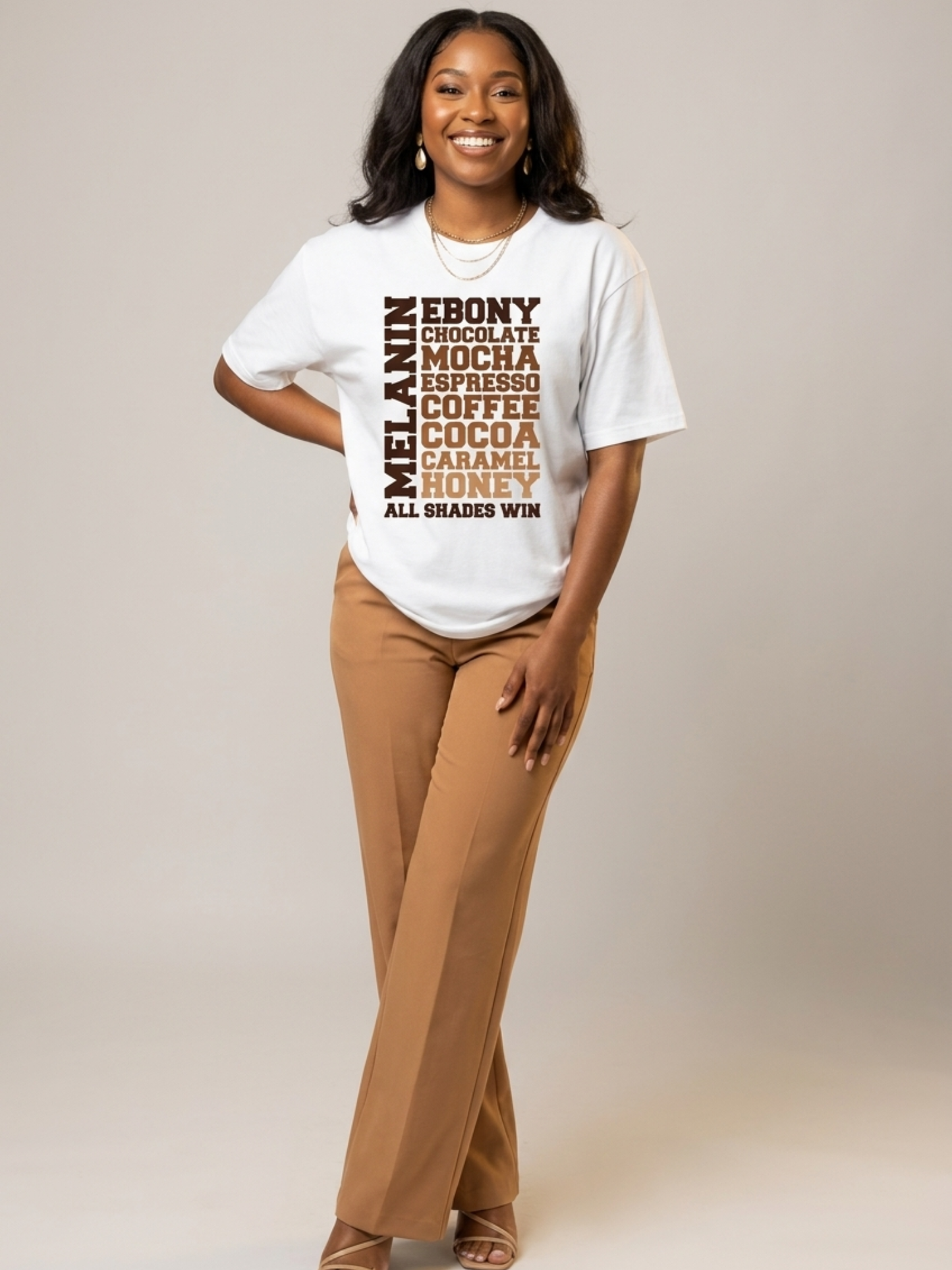 Melanin All Shades Win - Black Queen Graphic T-Shirt - BoldnTold