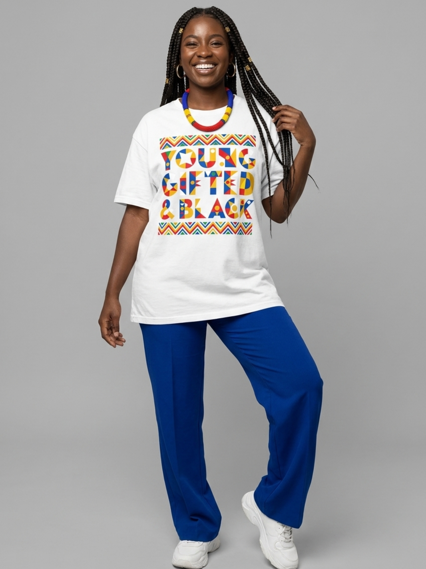 Black Excellence Apparel: Young Gifted and Black Tribal Graphic T-Shirt - BoldnTold
