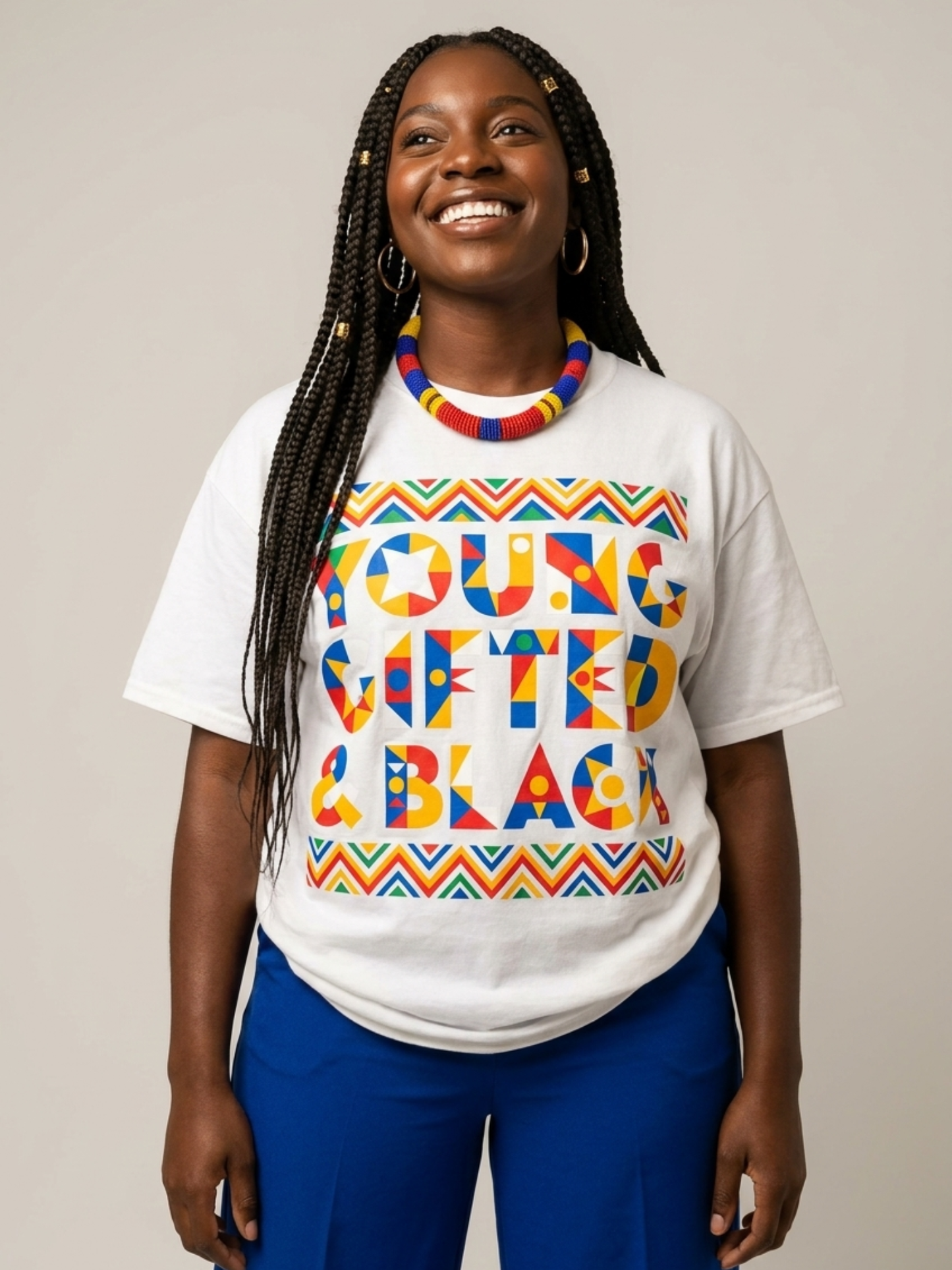 Black Excellence Apparel: Young Gifted and Black Tribal Graphic T-Shirt - BoldnTold