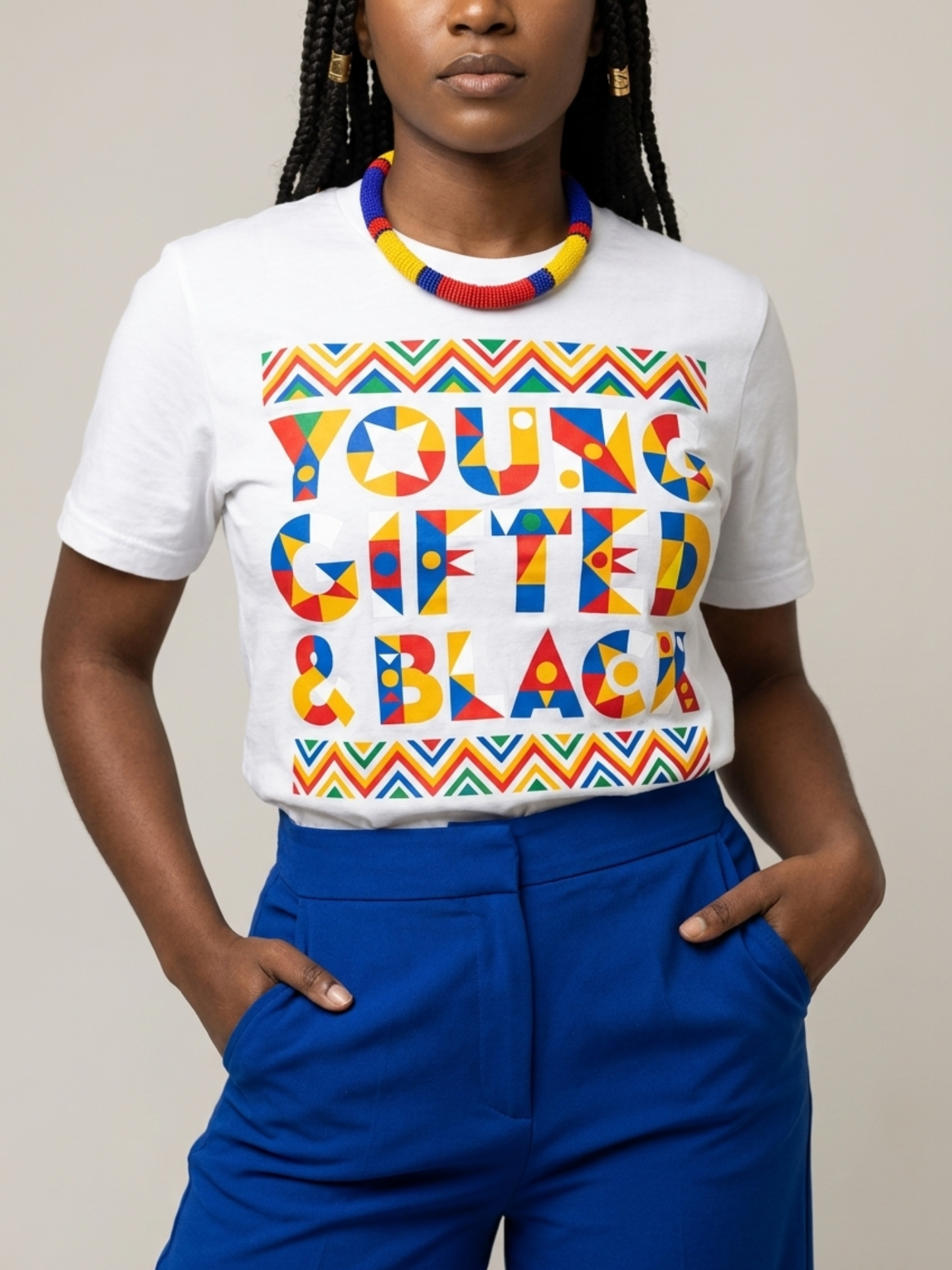 Black Excellence Apparel: Young Gifted and Black Tribal Graphic T-Shirt - BoldnTold
