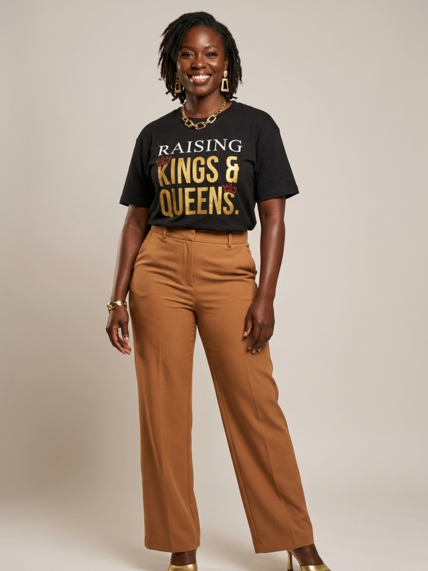Raising Kings And Queens: Proud Black Parents Graphic T-Shirt - BoldnTold
