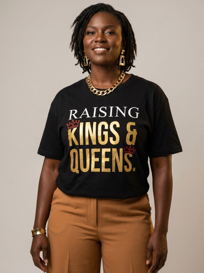 Raising Kings And Queens: Proud Black Parents Graphic T-Shirt - BoldnTold