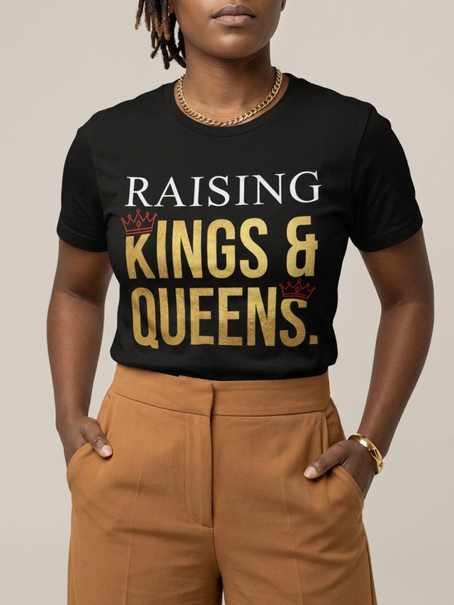 Raising Kings And Queens: Proud Black Parents Graphic T-Shirt - BoldnTold