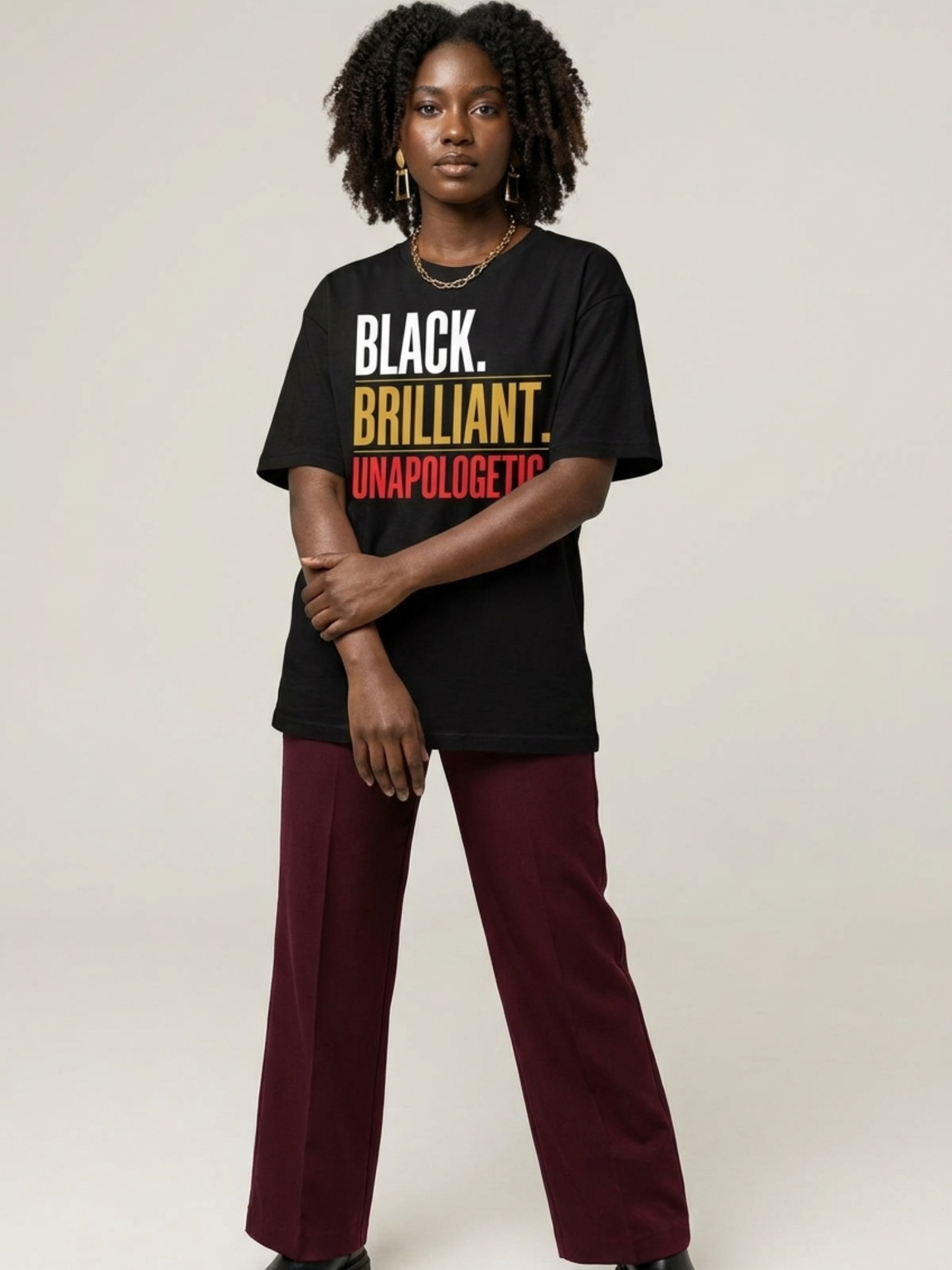 Black Brilliant Unapologetic: Proud Melanin Graphic T-Shirt - BoldnTold