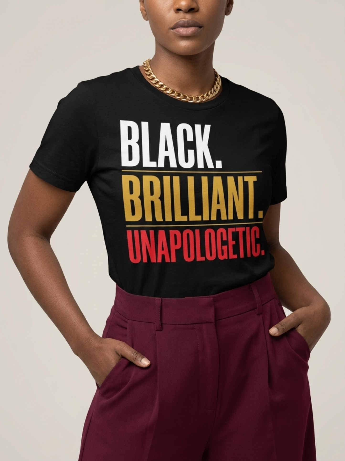Black Brilliant Unapologetic: Proud Melanin Graphic T-Shirt - BoldnTold