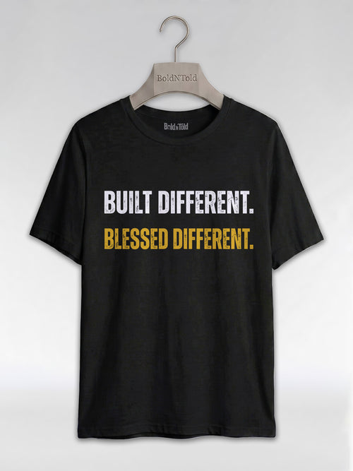 Built Different Blessed Different: Black Excellence Graphic T-Shirt - BoldnTold