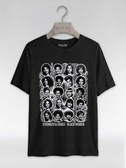 Strength & Grace: Icons of Black Women Empowerment Graphic T-Shirt - BoldnTold