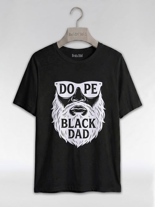 Dope Black Dad: The Bearded King Graphic T-Shirt - BoldnTold