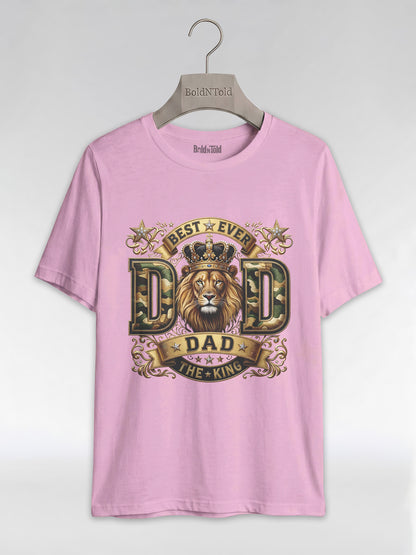 Best Ever Black Dad: Lion King Crown Graphic T-Shirt - BoldnTold