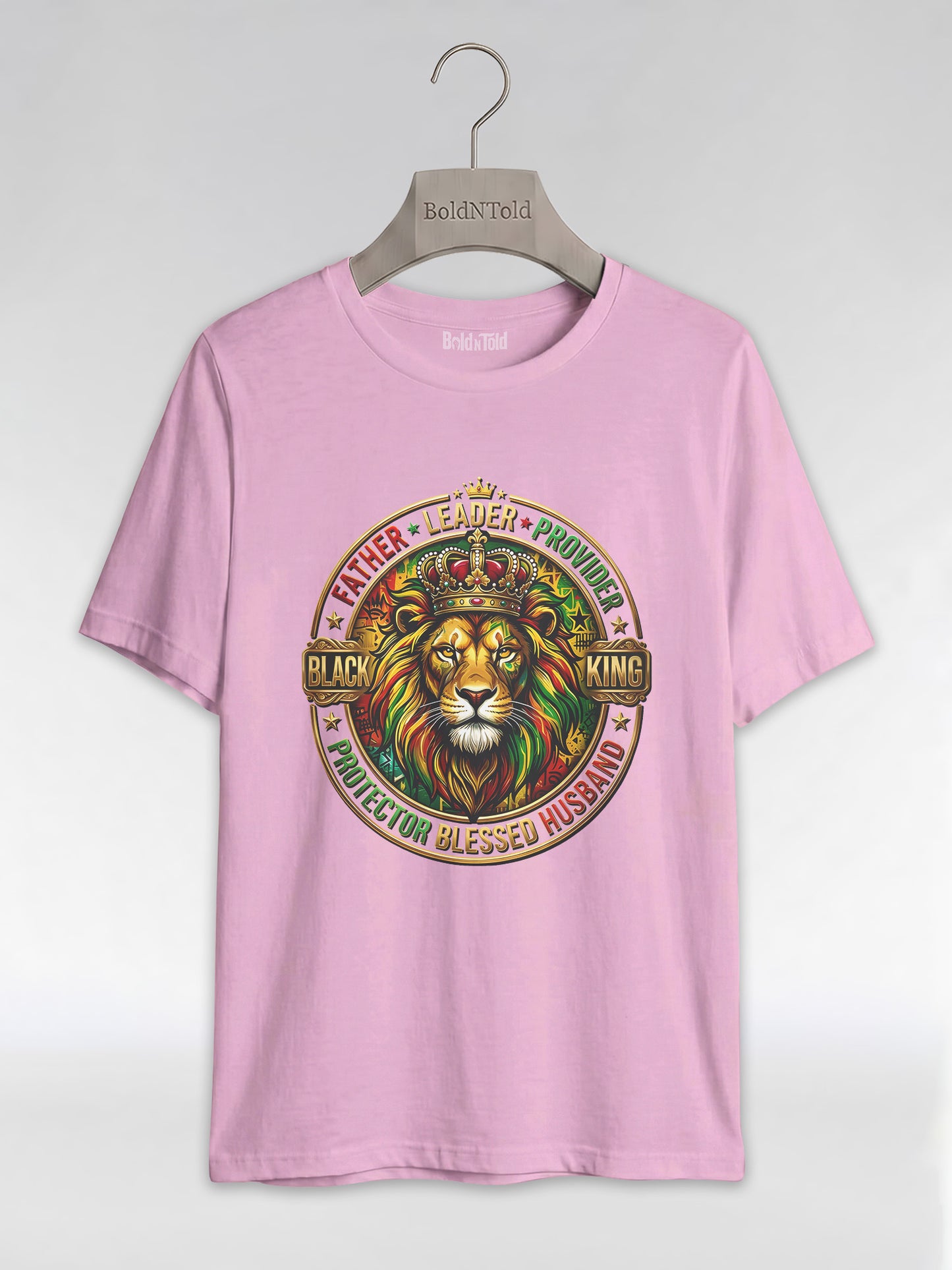The Royal Patriarch: Proud Black Dad & Husband Graphic T-Shirt - BoldnTold