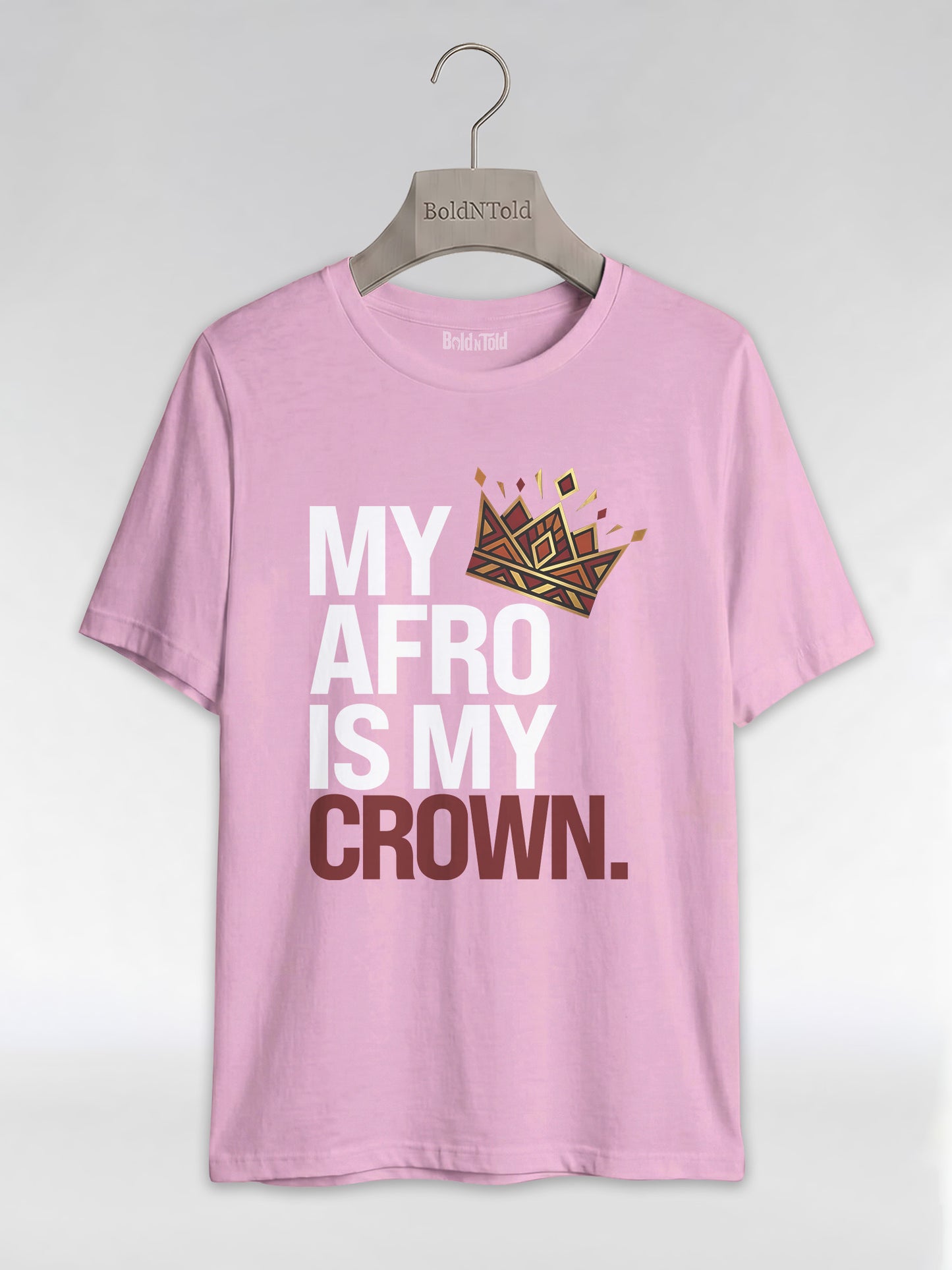 My Afro Is My Crown: Tribal Crown Black Queen Graphic T-Shirt - BoldnTold