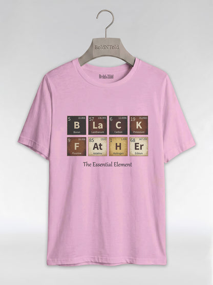 Black Father: The Essential Element Periodic Table Graphic T-Shirt - BoldnTold