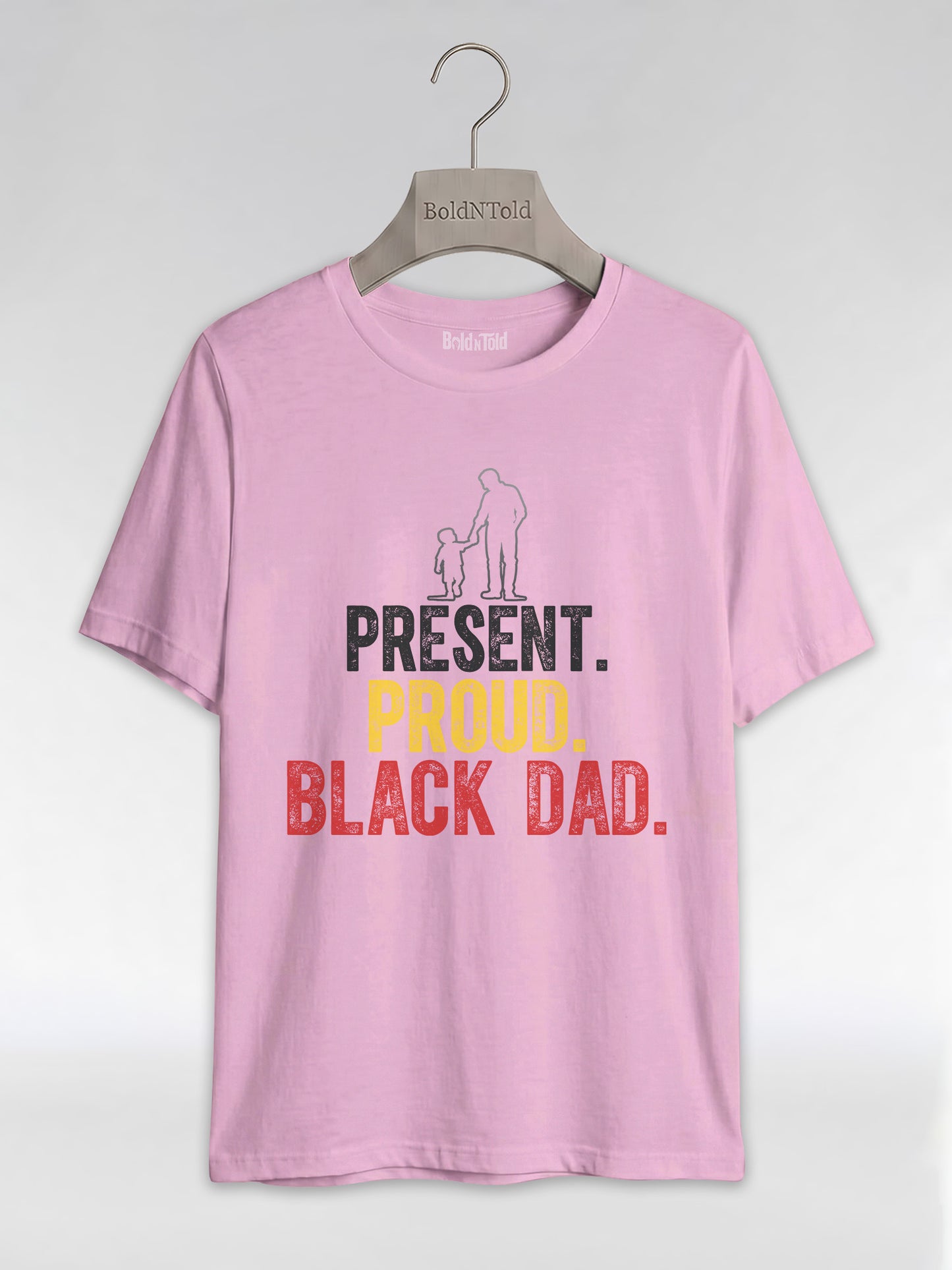 Present Proud Black Dad: The Active Father Graphic T-Shirt - BoldnTold