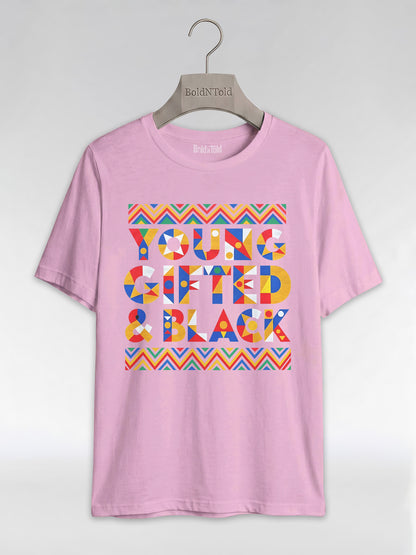 Black Excellence Apparel: Young Gifted and Black Tribal Graphic T-Shirt - BoldnTold