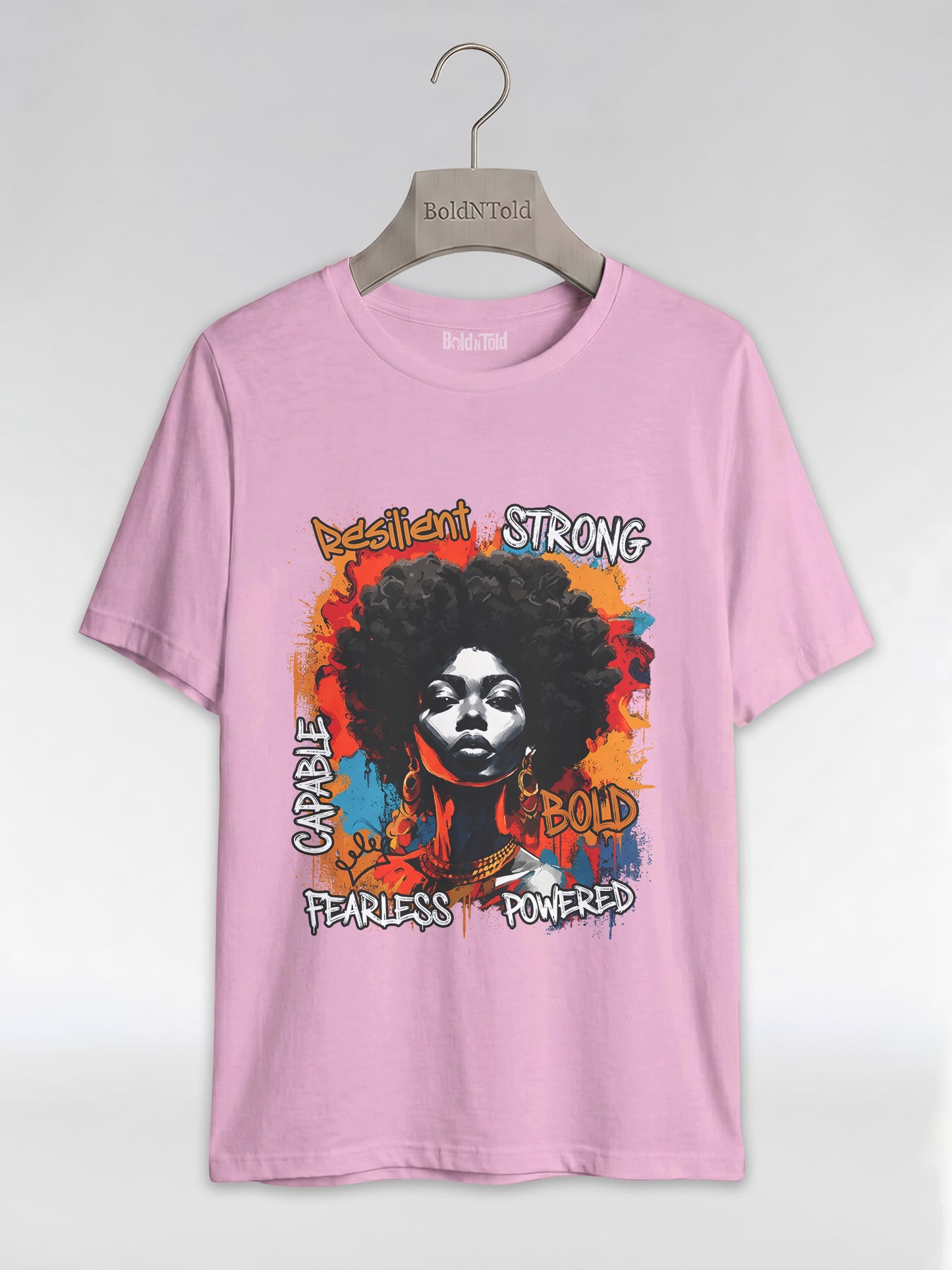 Fearless & Resilient: Urban Black Queen Graphic T-Shirt - BoldnTold