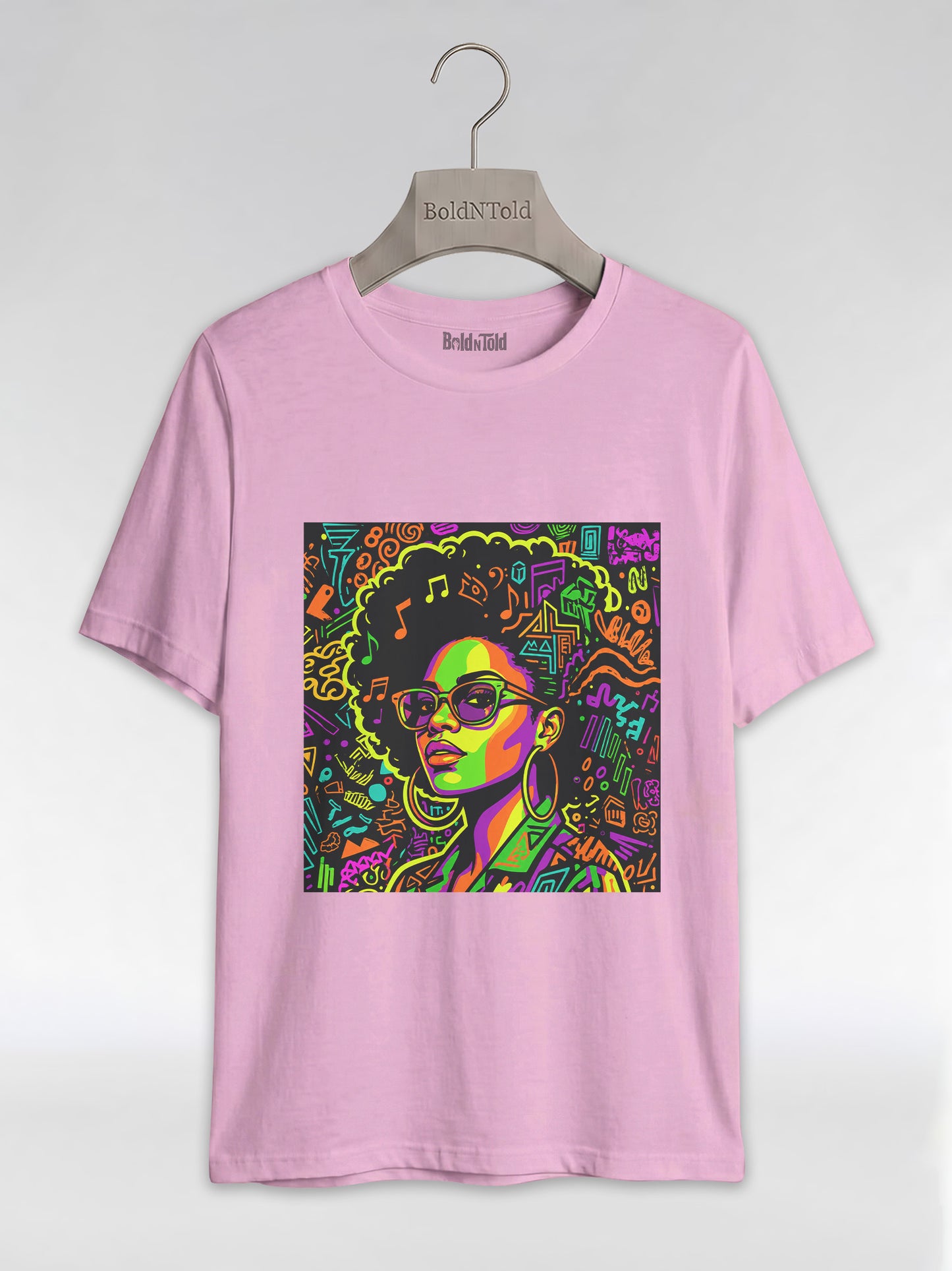 Black Girl Magic: Musical Neon Pop Art Graphic T-Shirt - BoldnTold