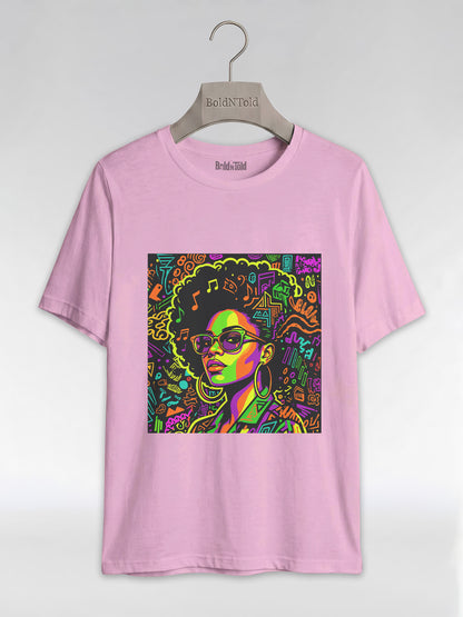 Black Girl Magic: Musical Neon Pop Art Graphic T-Shirt - BoldnTold