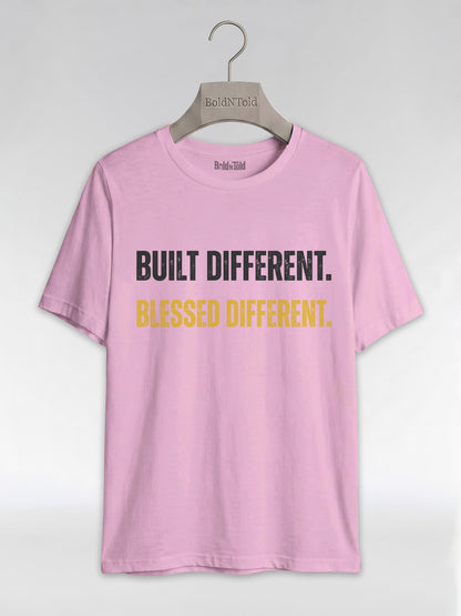 Built Different Blessed Different: Black Excellence Graphic T-Shirt - BoldnTold