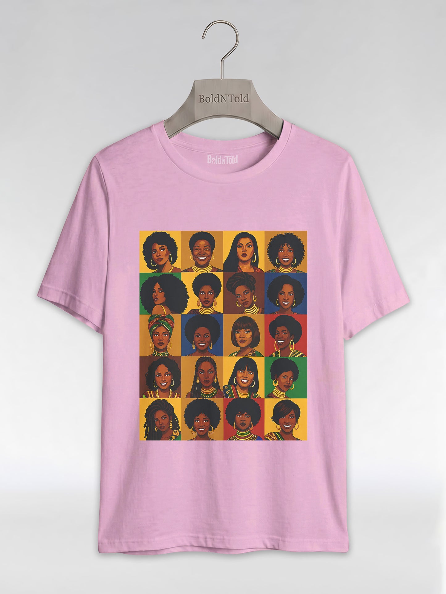 Black Queen Collage: A Tribute to Diverse Beauty Graphic T-Shirt - BoldnTold