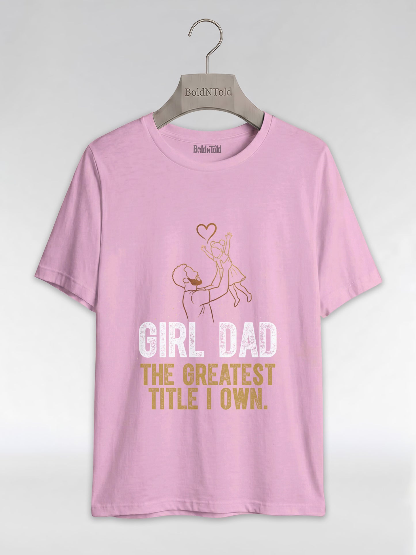 Black Dad & Daughter Bond: The Greatest Title Graphic T-Shirt - BoldnTold