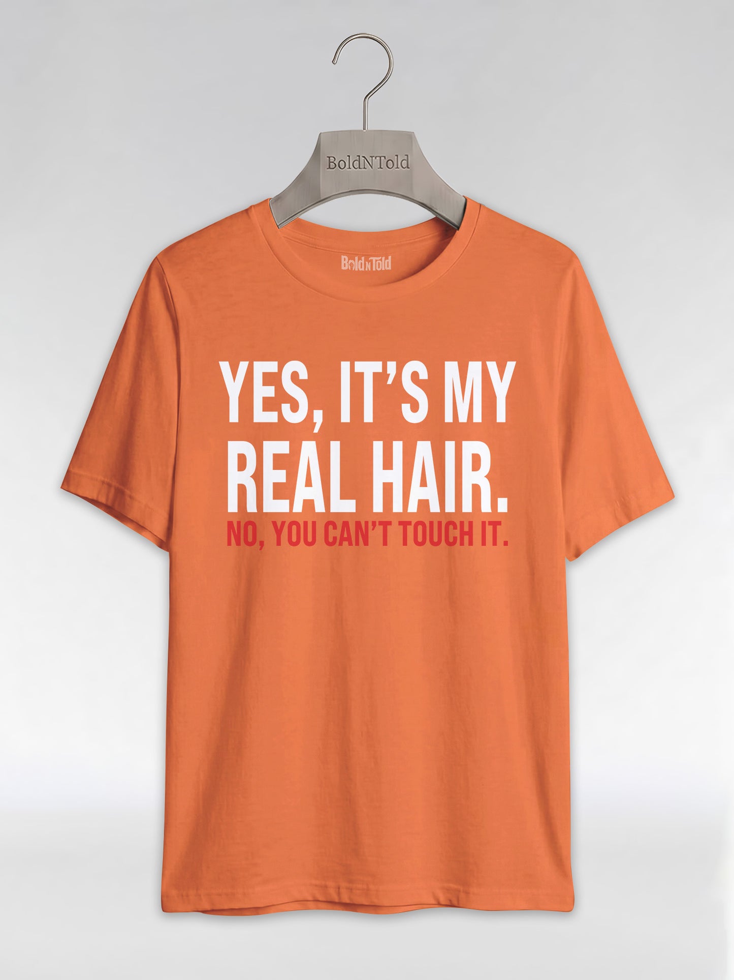 Yes It's My Real Hair: Sassy Black Girl Graphic T-Shirt - BoldnTold